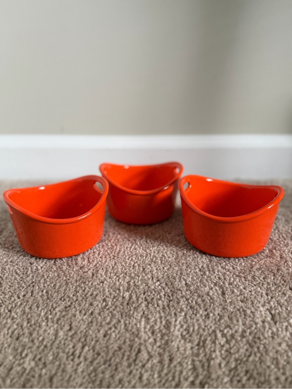 Rachael Rae Orange Ceramic Serving Bowls - Set of 3